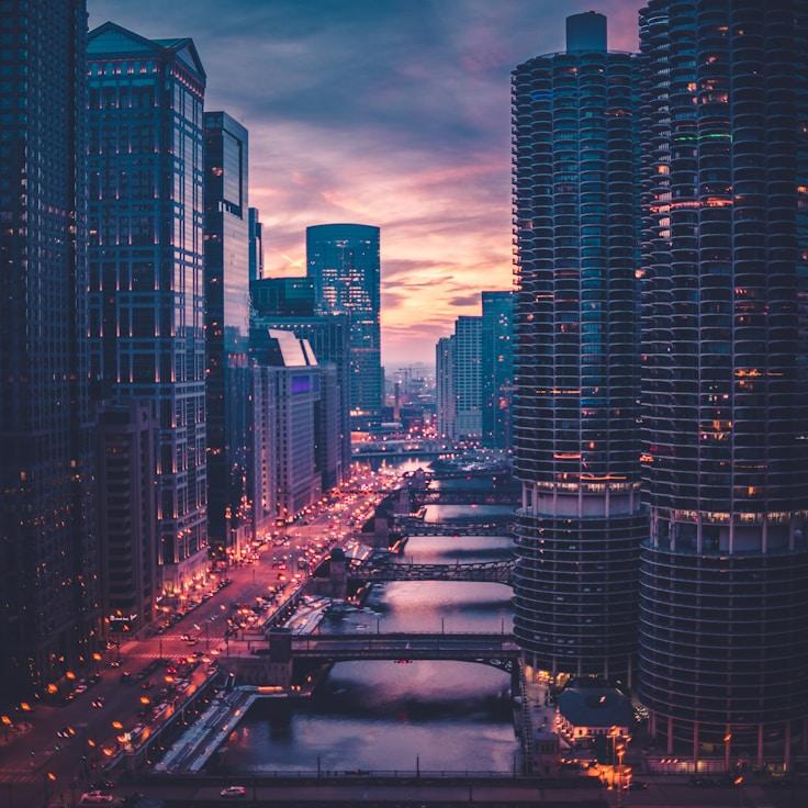 City skyline in Barcelona, Spain